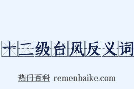十二级台风反义词是什么意思的图片